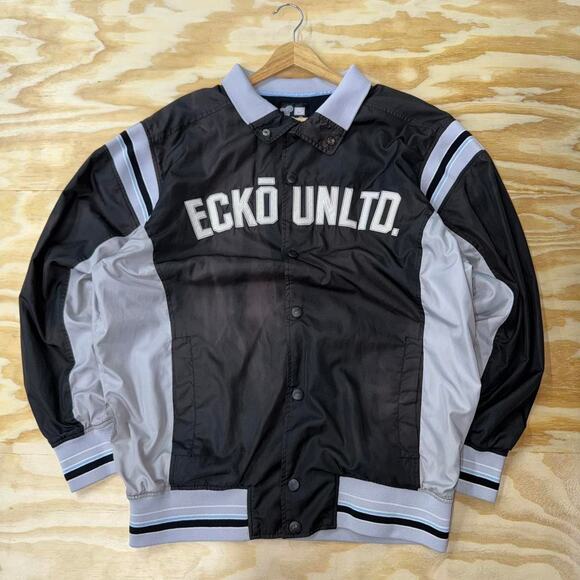 Vintage y2k ecko unltd button up 2000s windbreaker jacket - Picture 1 of 4